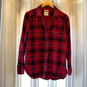 American Eagle Plaid Boyfriend Shirt